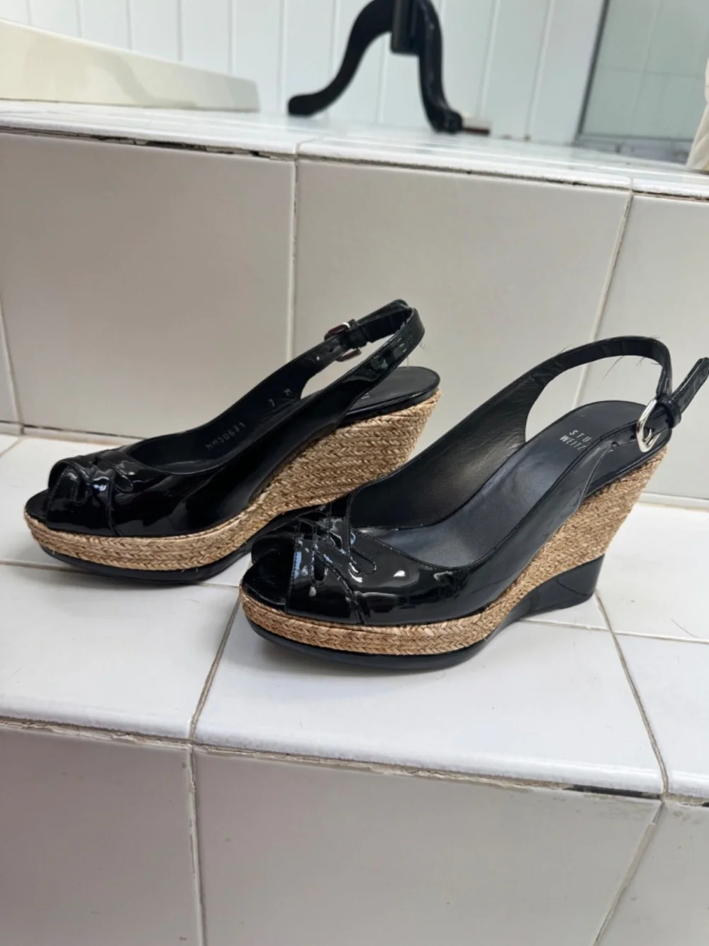 Stuart Weitzman heel inch worn